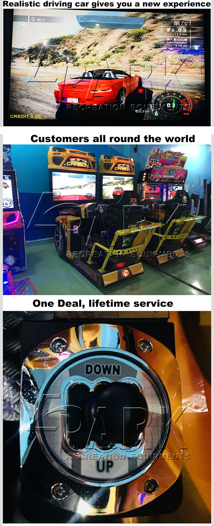 Coin Operated Arcade Video Racing Game Machine For 1 Player