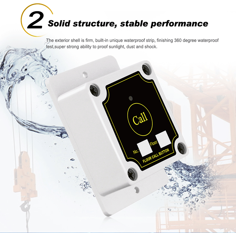 construction site floor call hoist wireless calling bell button