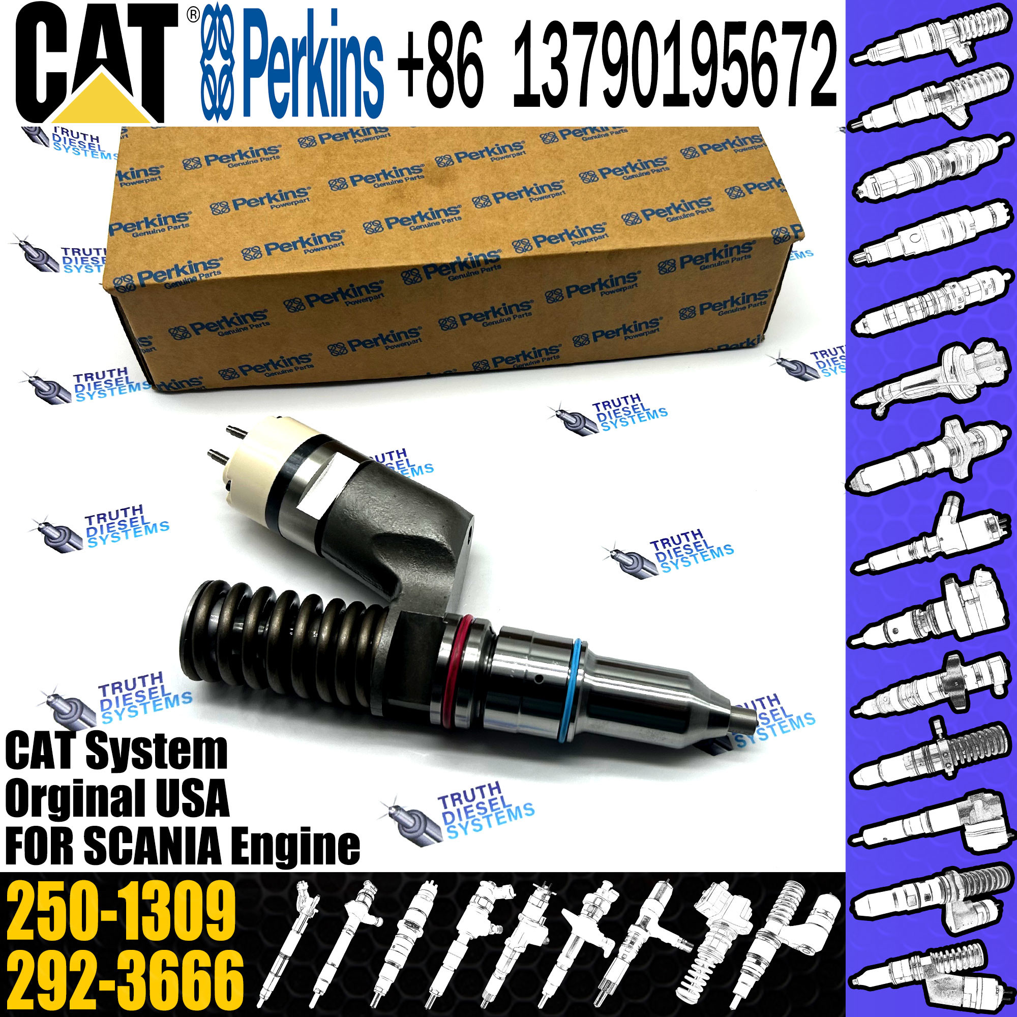 C13 Fuel Injector Assembly 249-0705 249-0713 249-0707 244-7716 10R-3258 250-1309 253-0608 259-5409 292-3666 10R-1305
