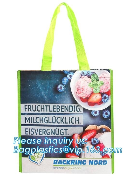 Wholesale factory custom fashion laminated non woven bag, Shopping printing fabric insulated foldable bag, custom pp non