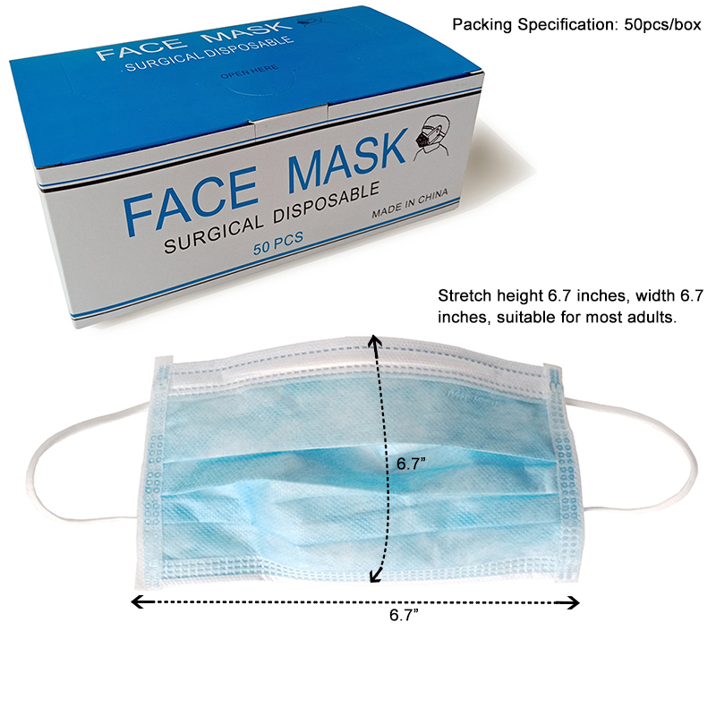 Multi Layers Disposable Face Mask for Laboratory / Cleanroom / Surgeon Use