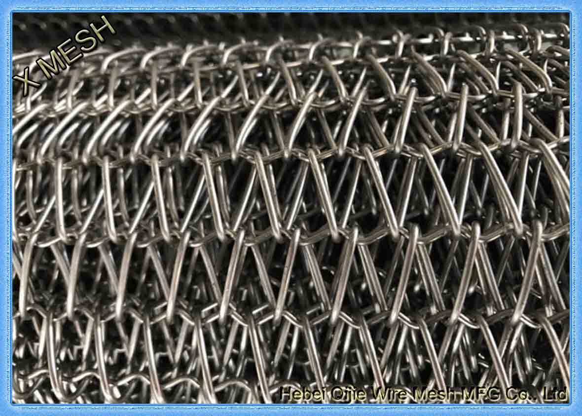 Compound Balanced Woven Metal Mesh Conveyor Belt Nickel Aluminum Alloy Anti Break
