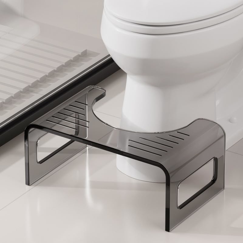 Kids And Adults 7" Height Acrylic Lucite Step Stool Custom Thick For Toilet Bathroom