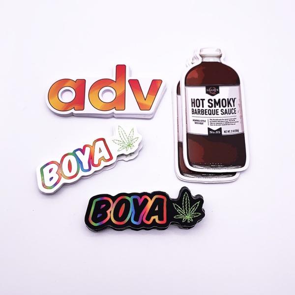 PVC VOID CMYK Custom Die Cut Labels , PMS Adhesive Logo Stickers Waterproof