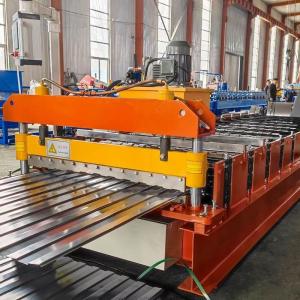 China Metal Roof Panel Wall Roll Former Sheet Making Machine  12m/Min PLC Control on sale