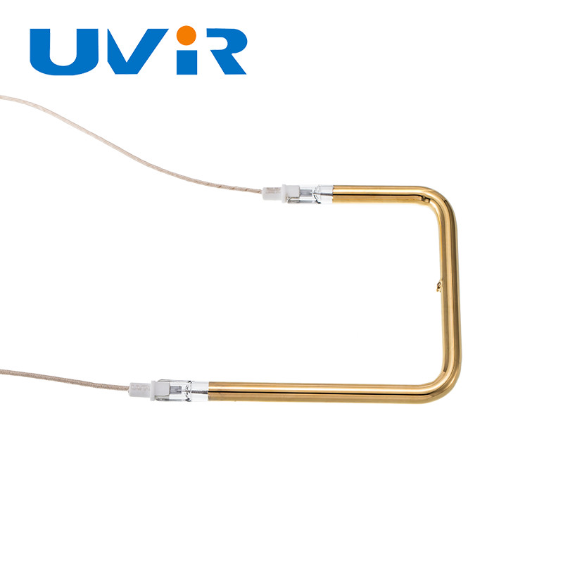 230V 910W U Type Heating Element Tube Gold Reflector Quartz Parts