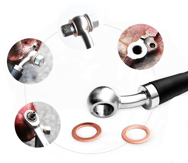 M10 Standard Banjo Fitting Crush Washers 10*14*1.2MM Flat Surface