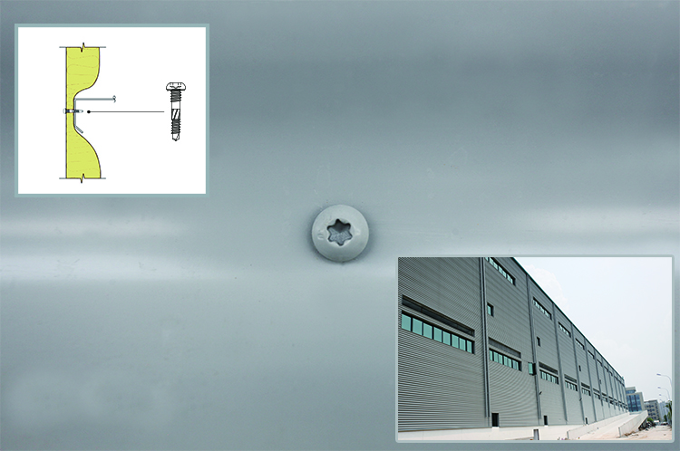 Epdm Washer Stainless Steel Self Drilling Screw 16 /12 x32 for Roofing Panel to Purlin