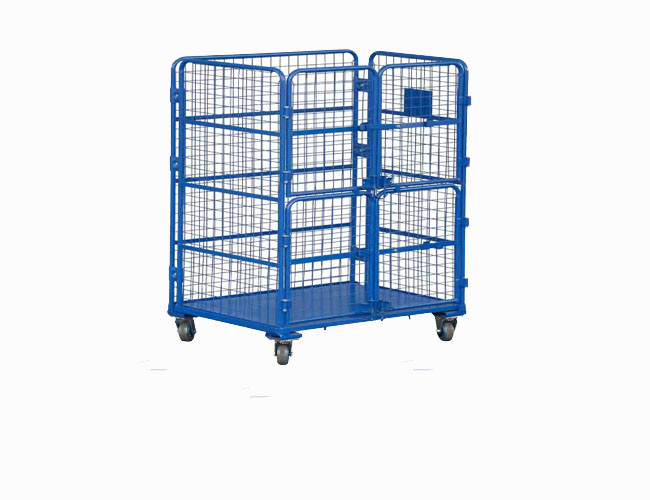 5mm Plastic Spraying Mesh Cage Storage Folding Multifunctional Cart