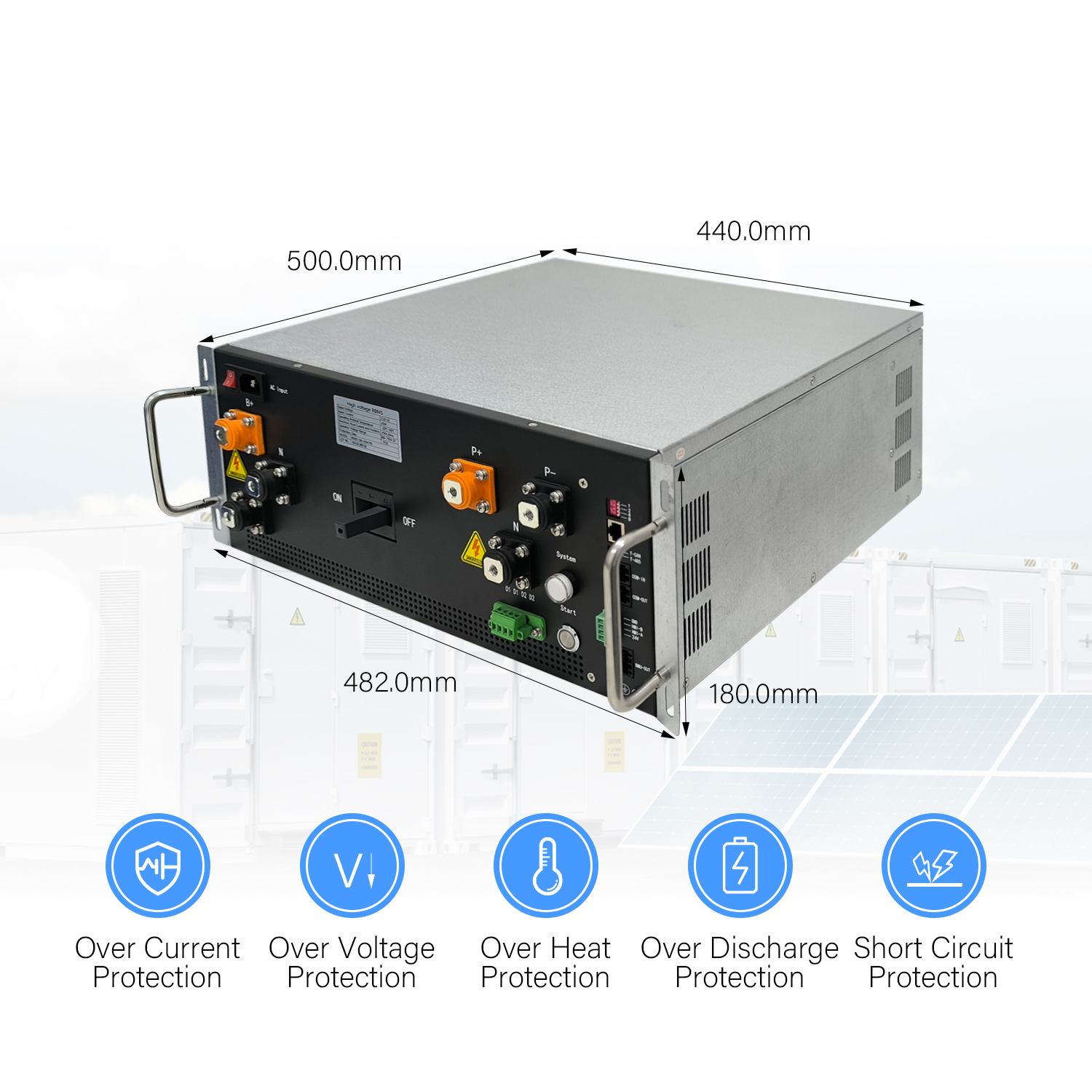 high voltage BMS(HV BMS) 270S864V(±432V) 160A Master Slave BMS With Center Tap Battery Management System For UPS Lithium Battery