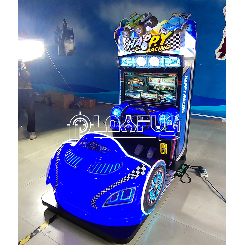 FEC Indoor Amusement Park Simulator New Design Kids Mini Happy Racing Arcade Video Car Game Machine Racing Cars Games