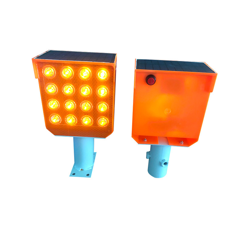 Good Visible 160mm 8000mcd Solar Powered LED Flashing Lights Orange