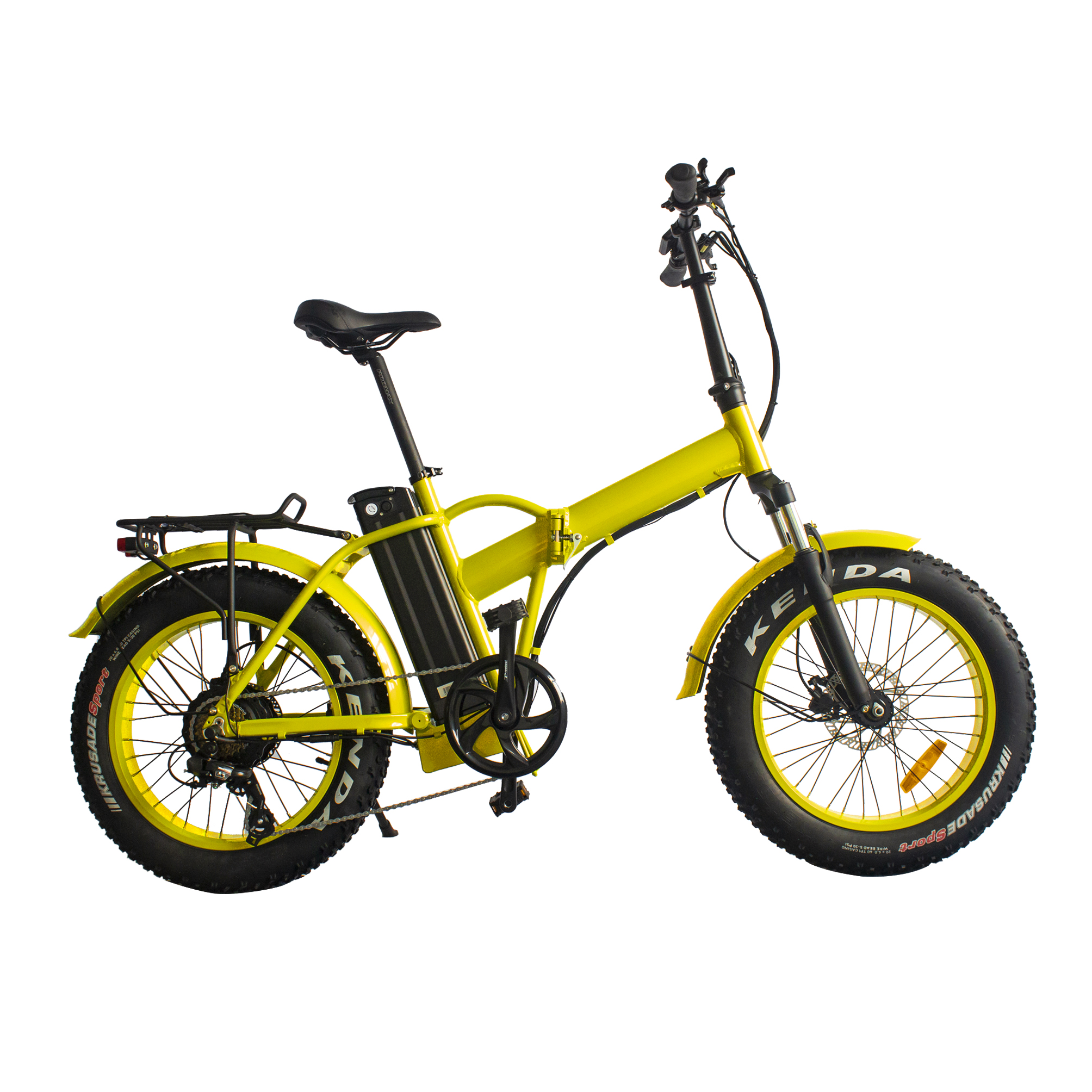 Rear Hub Motor Folding Portable Electric Bike 48V 500W 20" Tire For Adults