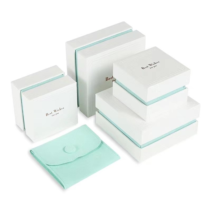 Rectangular Elegant Presentation Package for Cardboard Jewelry Necklaces Bracelets Rings Display Packaging Boxes