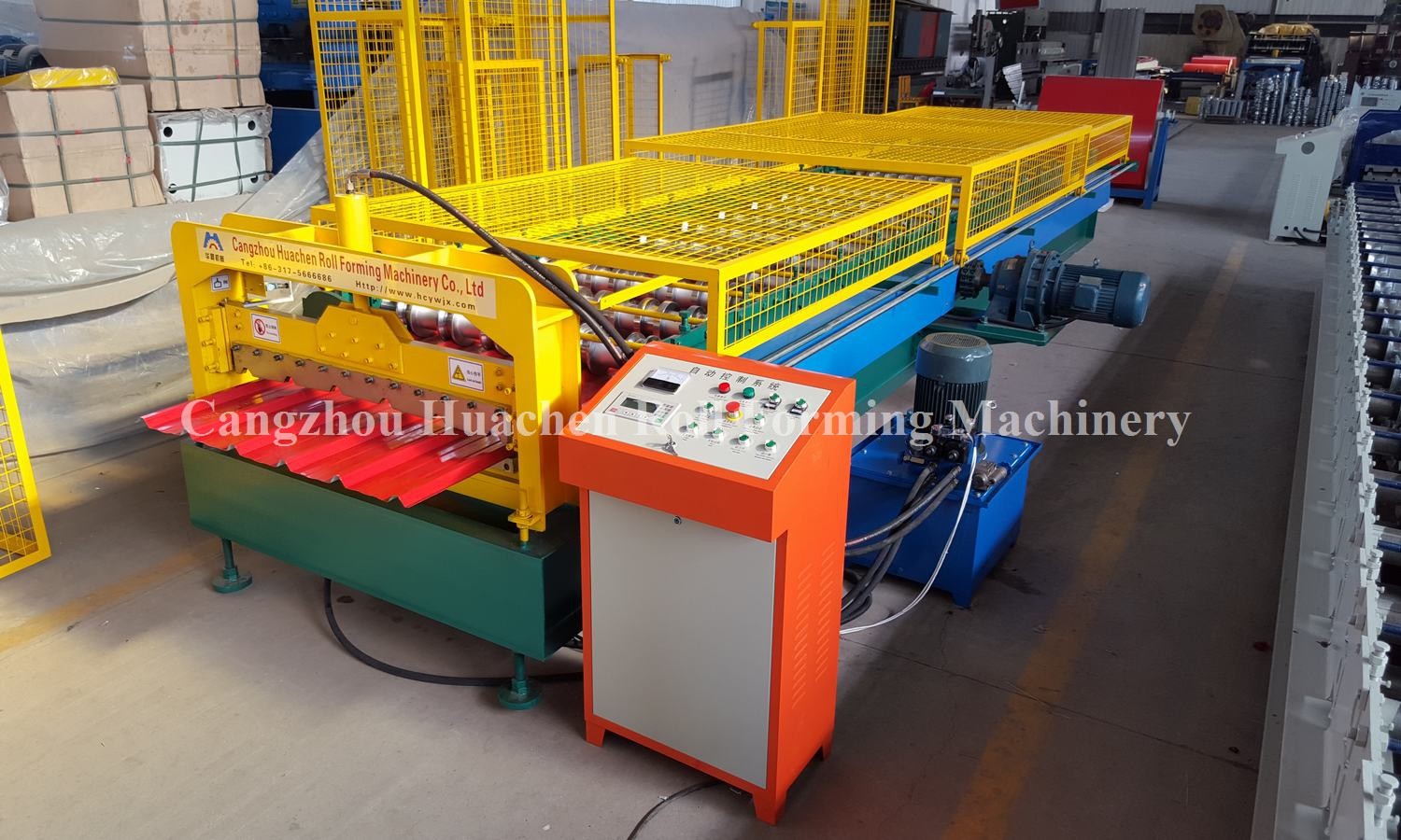 PBR / PBU Roofing Sheet Roll Forming Machine PLC Control Hydraulic Cutting