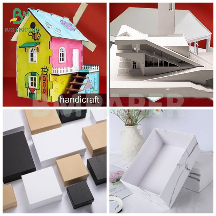 Good Ink Absorbing 1mm Grey Core Both Sides White Cardboard Matte Surface