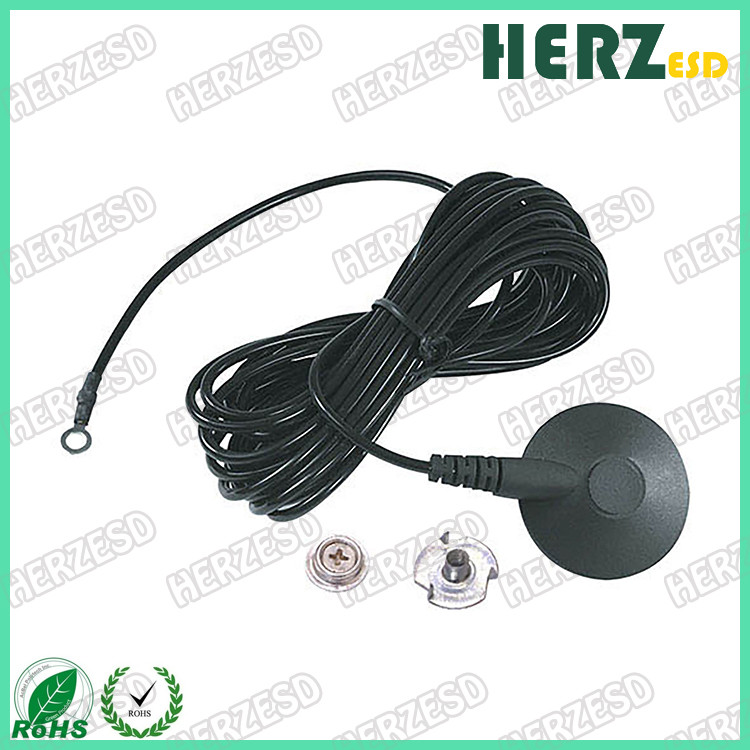 Wire Diameter 2.2mm ESD Safety Strap Grounding PU Cord 1.8M / 2.5M With Socket