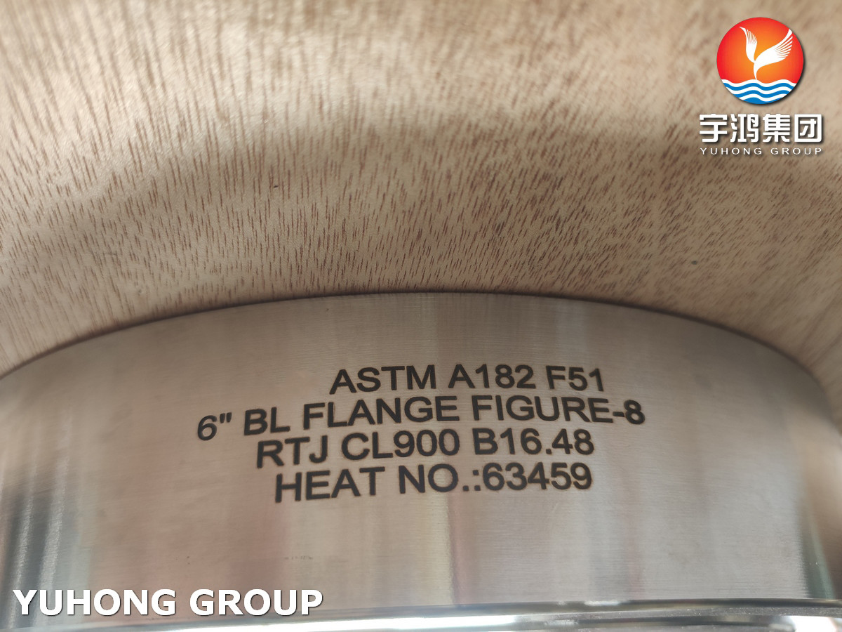 ASTM A182 F51 Duplex Steel Spectacle Blind Flange / B16.48 RTJ Figure-8 Blanks