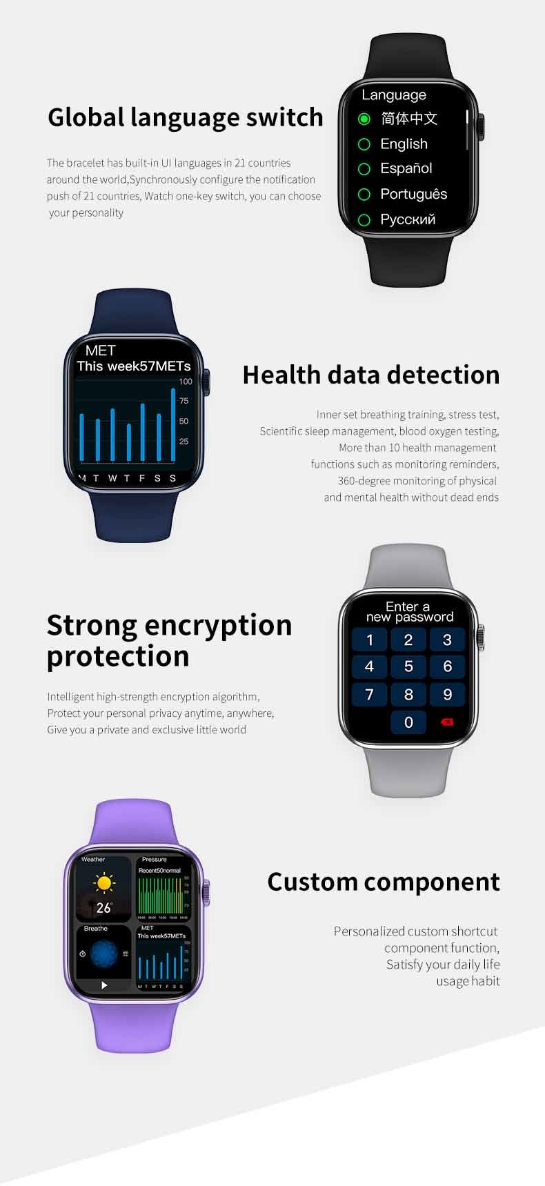 1.82 Inch Heart Rate Monitor Android Compatible Smartwatch With BT5.2 Bluetooth Dialing