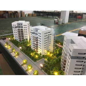 Mini Acrylic Architecture Model American Apartment Style Laser Cut Technic