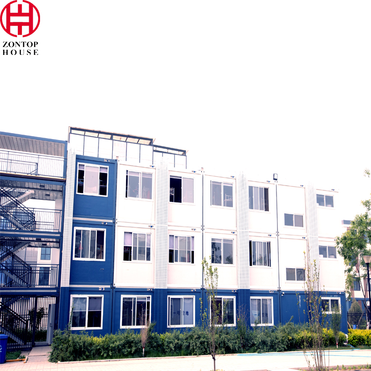 Zontop China Flat Pack Built Storage 2 Shipping Prefab Modular Home Prefabricated Container House