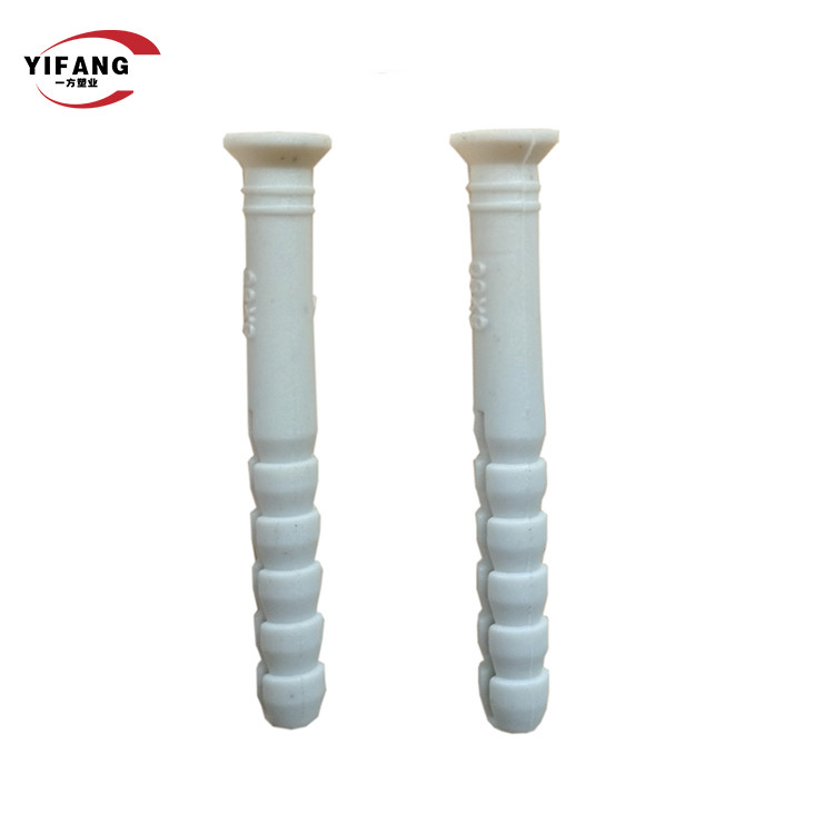 White Plastic Expansion Anchor Drywall Screw Fasteners ISO Standard