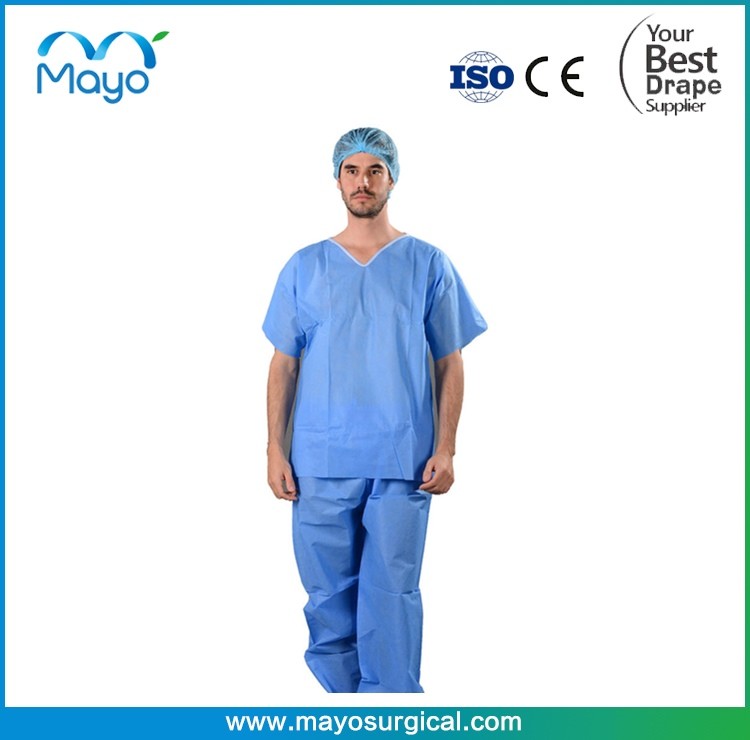 30gsm 40gsm SMMS Surgical Scrub Suit Operation Theatre Scrub Suits