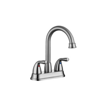 Modern Hotel Stainless Steel Polished Nickel Faucet 3 Hole Mounted