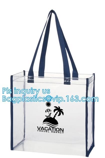 Bulk handle pvc cosmetic bags pvc mini cosmetic bag clear pvc bag, pvc tube handle bag with button closure, PVC Handle B