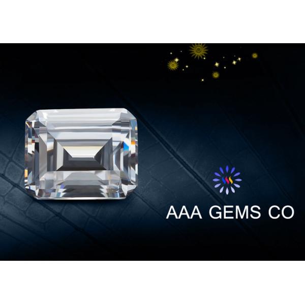 Quality Pendant Emerald Cut Moissanite , 2 Cts Sythetic Forever One Moissanite Stones for sale