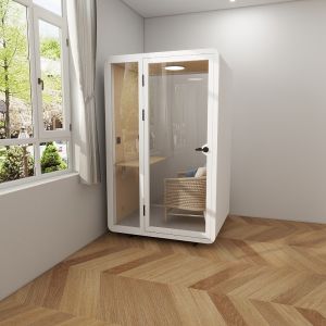 Double-walled Soundproof Booth with LED Lighting and Built-in Ventilation System