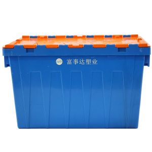 Convenient PP Plastic Storage Bin Container with Hinged Lid and Stackable Design