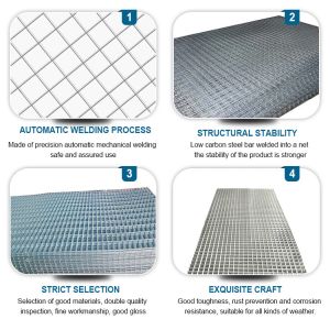 Custom 3x3 Galvanized Cattle Welded Wire Mesh Panel with 2.5-6mm Wire Diameter