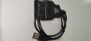  Black PA66 OBD2 To USB Cable , Durable OBDii USB Diagnostic Cable Manufactures