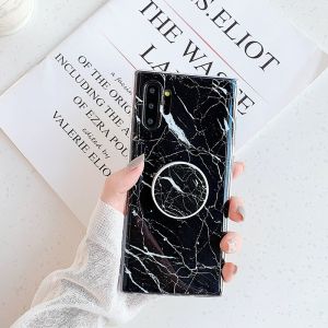 TPU Marble Phone Case Pop Socket Stand Function Anti Shock For Samsung