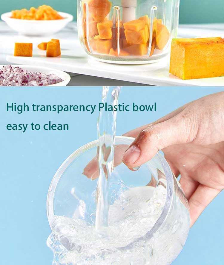Portable Food Chopper Grade Electric Mini Garlic Chopper With USB Charging