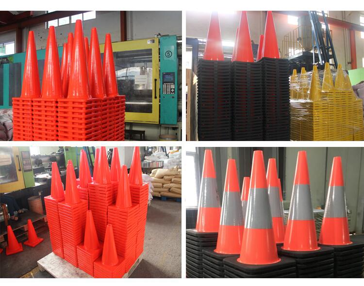 PVC Road Safety Cones Orange Highway Construction Cones Customized