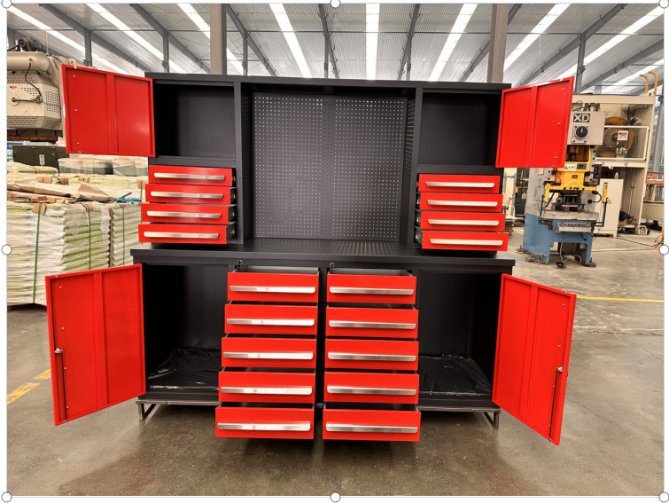 Optional Drawers and Tool Cabinet Included Cold Rolled Steel Workbench for Your Store