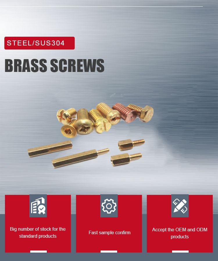 Metric Measurement System Flat Hex Pan Head Brass Machine Screw with Black Oxide Finish