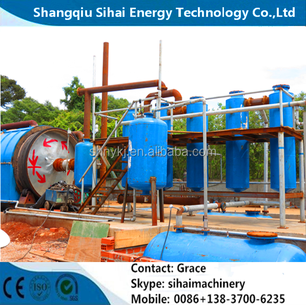 15 Tons Handling Capacity Rubber Oil Recycling Production Line Pyrolysis Machinery
