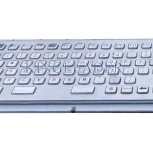 Industrial Kiosk Computer Metal Keyboard With Panel Mount Function Keys