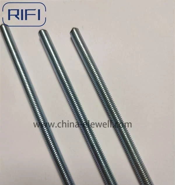 Zinc Plated Carbon Steel Electro-Galvanized Threaded Rod 3/8 Inch