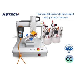 China LED Bulb Glue Dispensing Machine With Text Demonstration Programmer With Precise Stepping Motor on sale