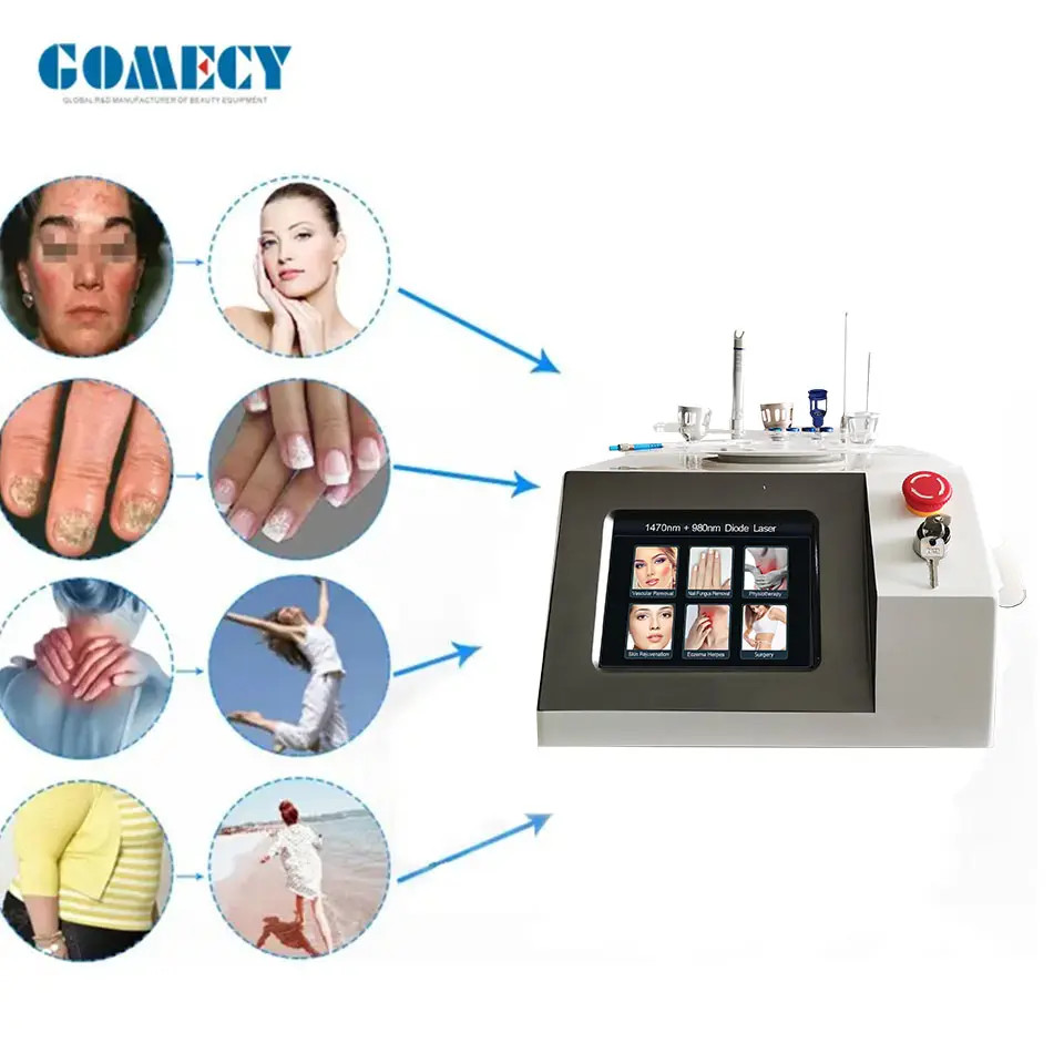 980nm 1470nm EndoLaser Liposuction Machine Lipolysis 1470nm Face Lifting Diode Laser Fat Removal