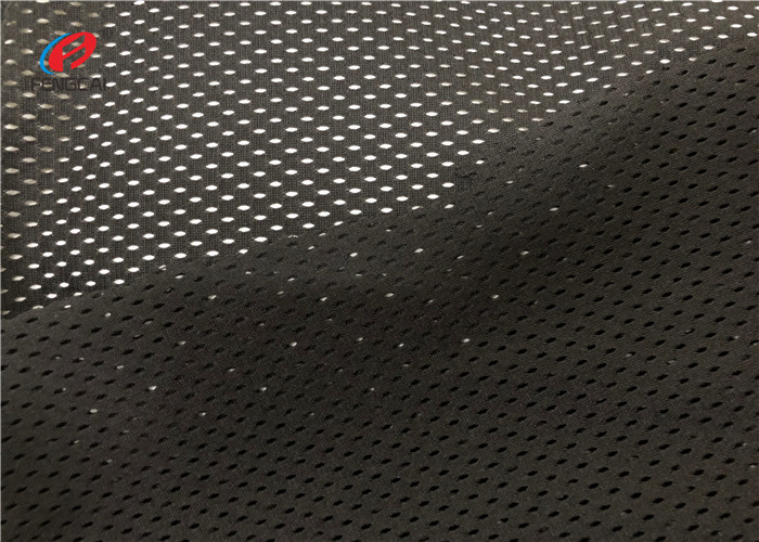 145CM Width Bmw Windows Polyester Netting Mesh Fabric Upholstery In Black