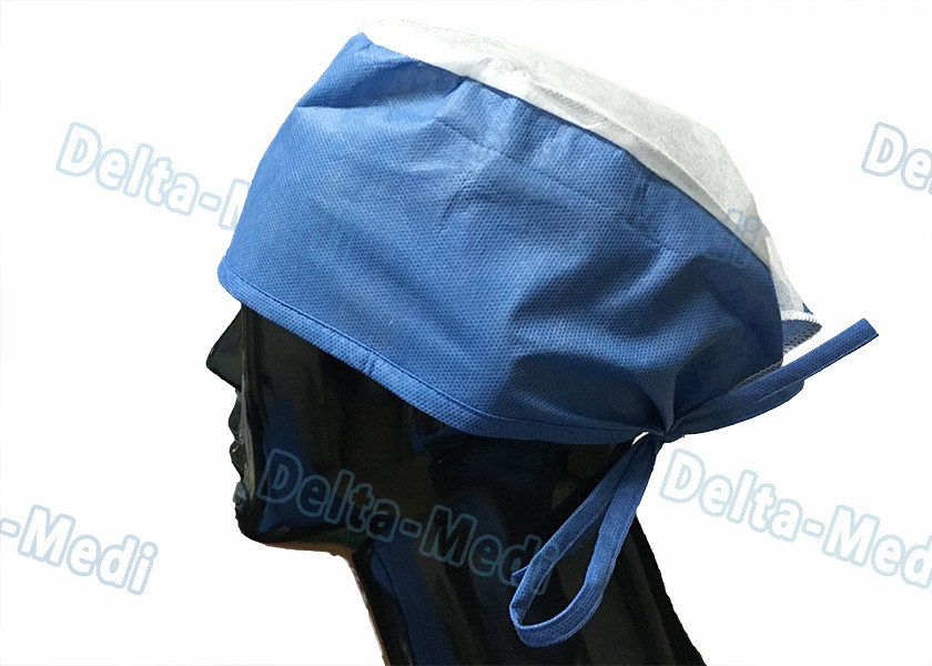 Disposable White Elastic Surgical Beard Cover , 10gsm PP Disposable Beard Net