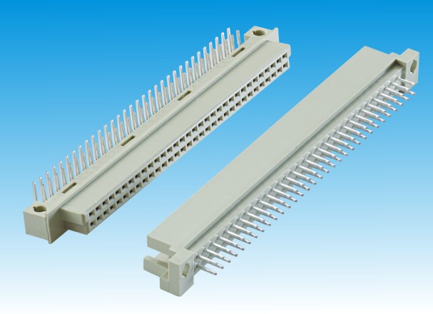 Right Angle DIN 41612 Connector , Female Header Connector Three Row