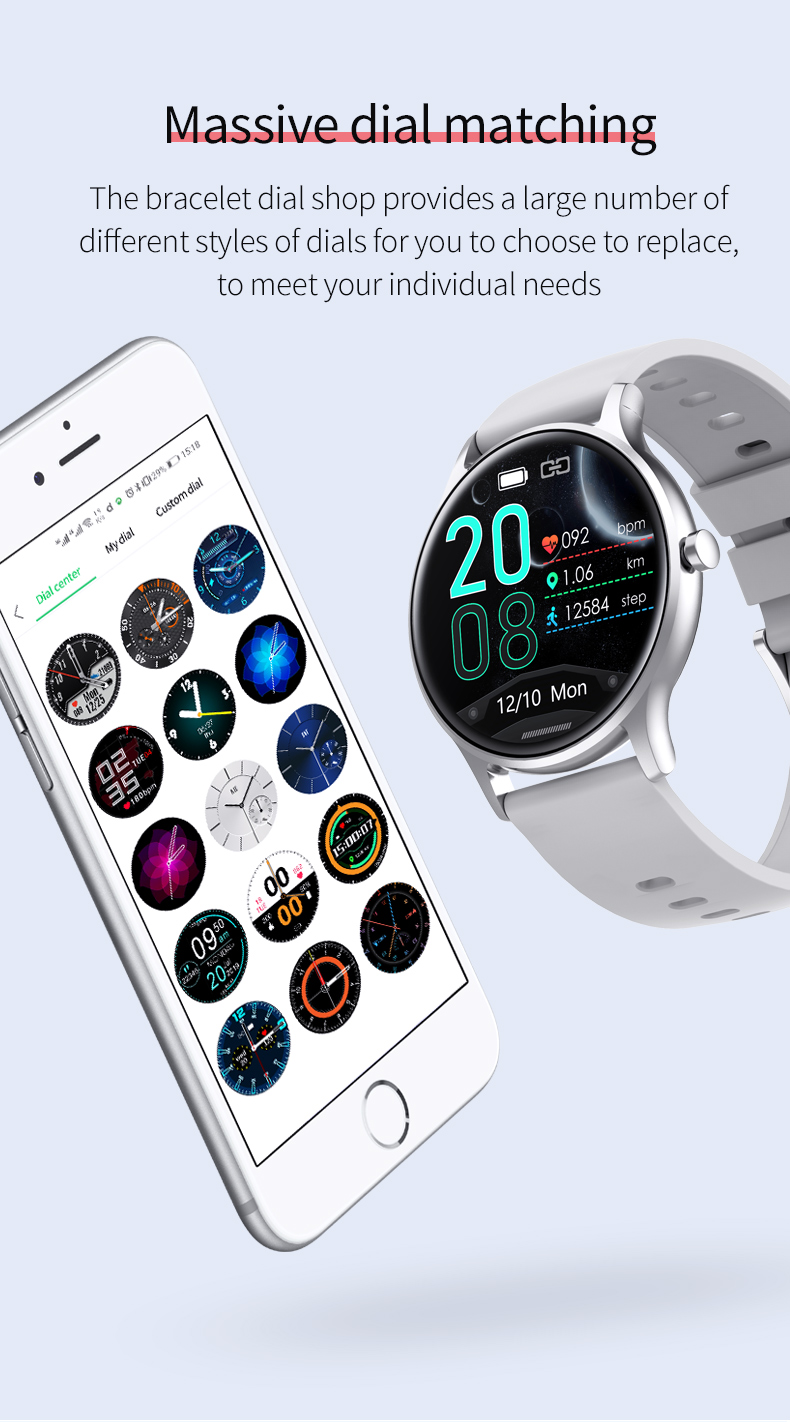 1.28inch IP67 Waterproof Smart Watch Sedentary Reminder Sleep Mode