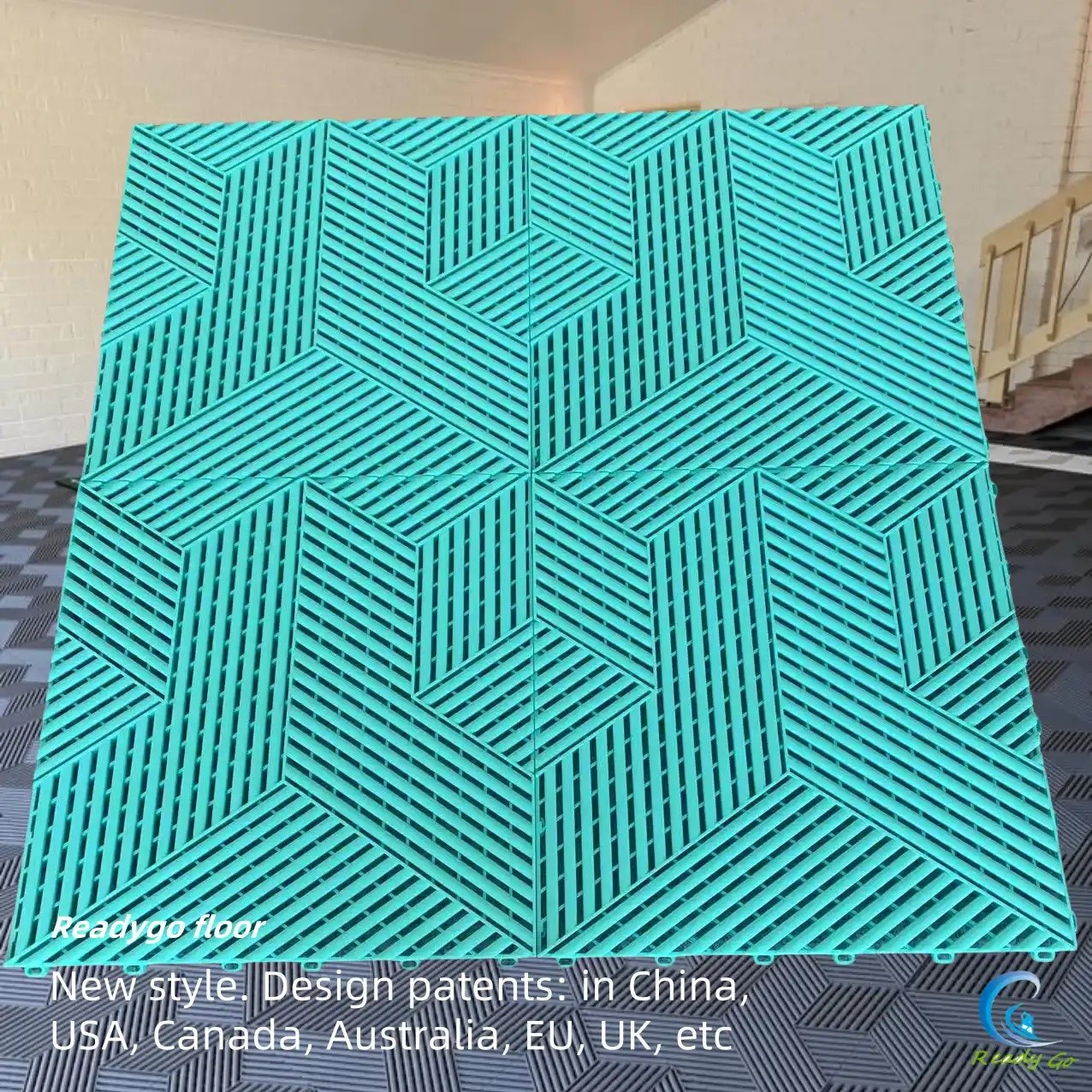 UV Protection Interlocking Garage Tile Polypropylene Hard Interlocking Floor