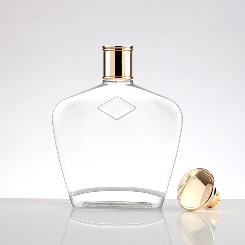 Custom Branding Hot Stamping Brandy Glass Bottles with Customizable Sealing Type